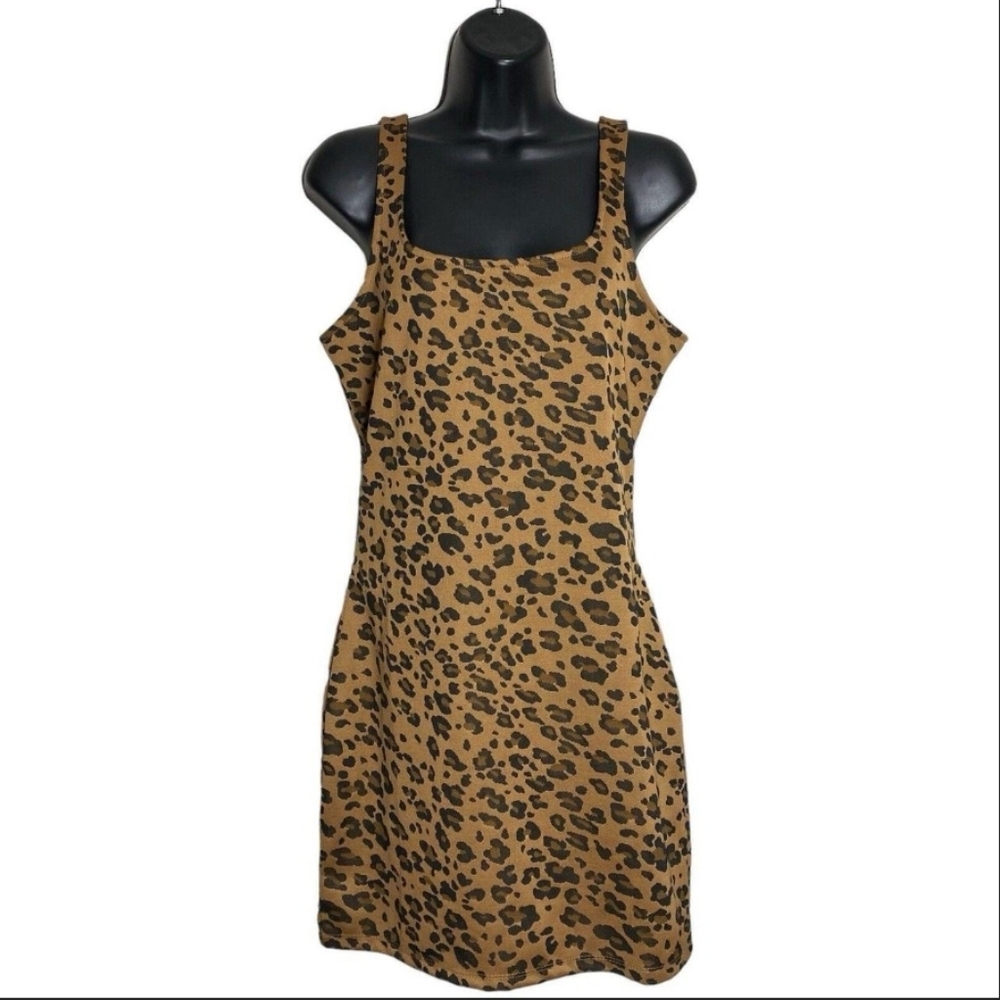 Forever 21 Womens Large Mini Leopard Print Dress